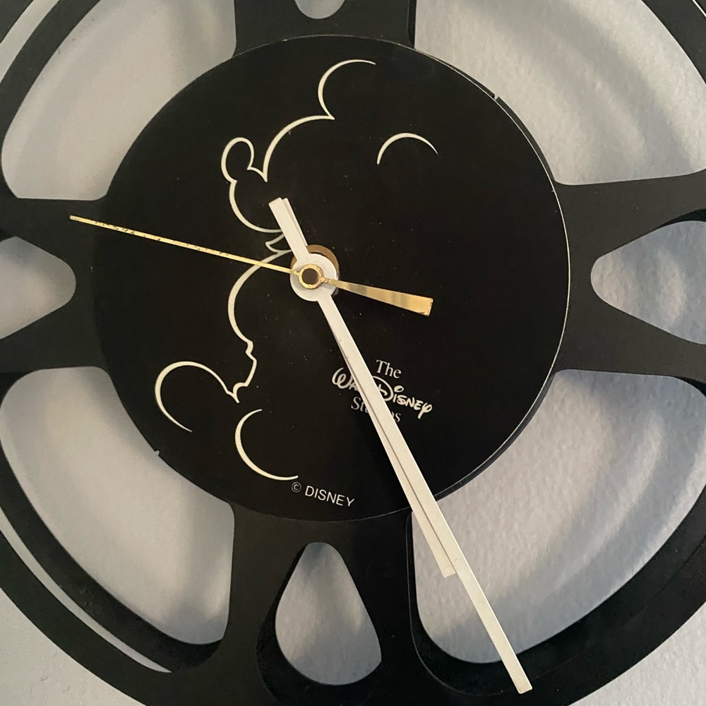 Disney Black and Gold Artistic Wall Clock